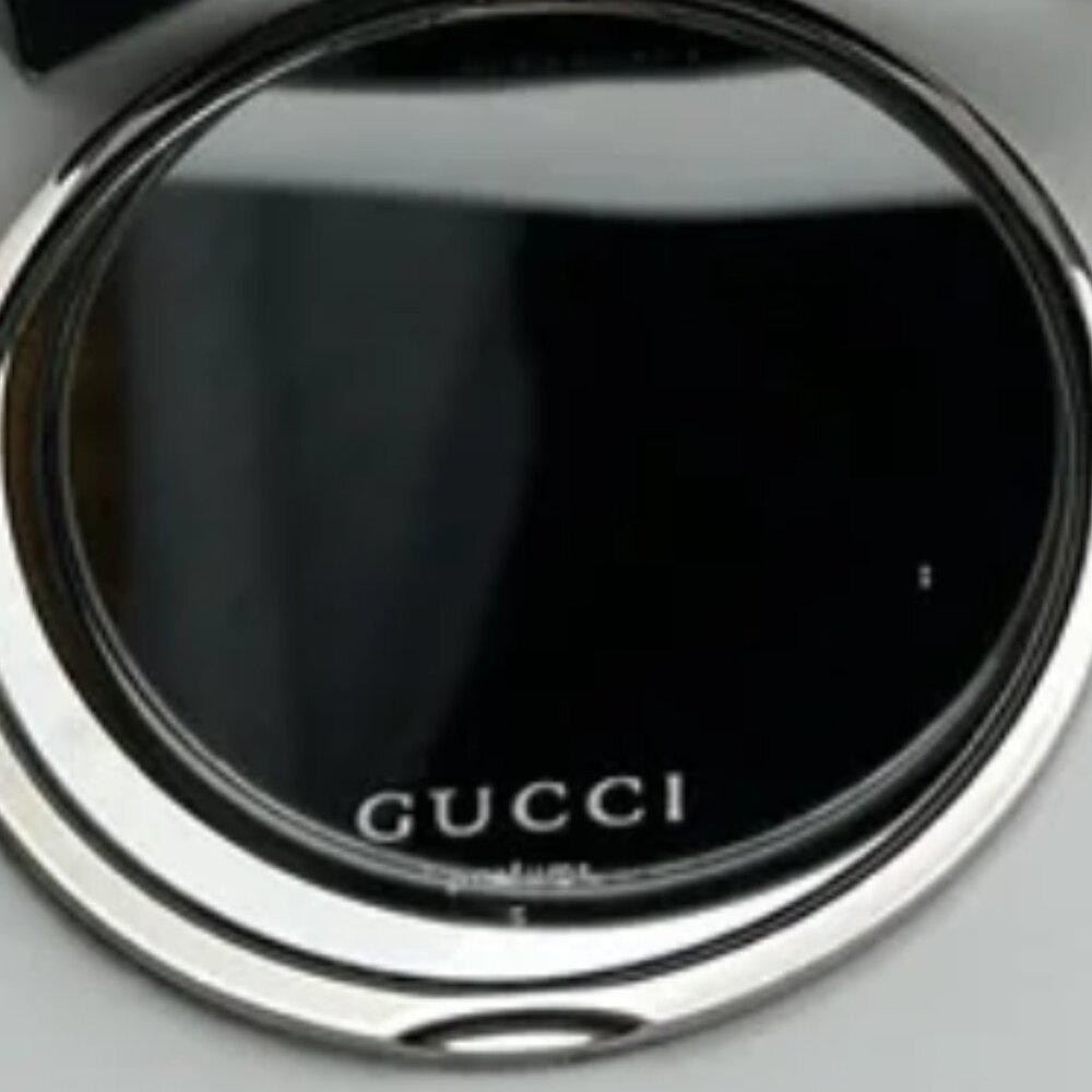 NIB Gucci Mirror with Box Silver Flowers Embossed Gucci Flora - Picture 4 of 10